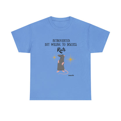 Rat Lover Unisex T-Shirt "Introverted But Willing to Discuss Rats"