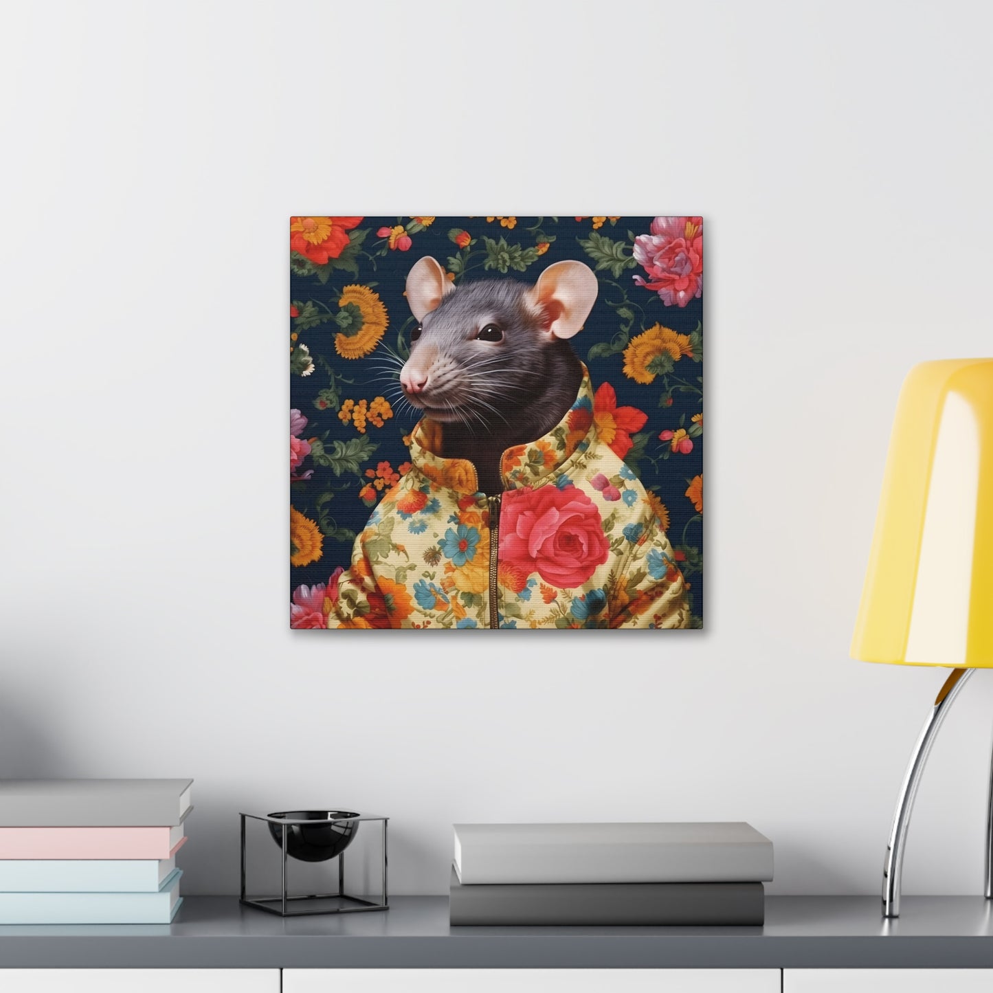 Fancy Rat Fine Art Print Canvas Wall Art