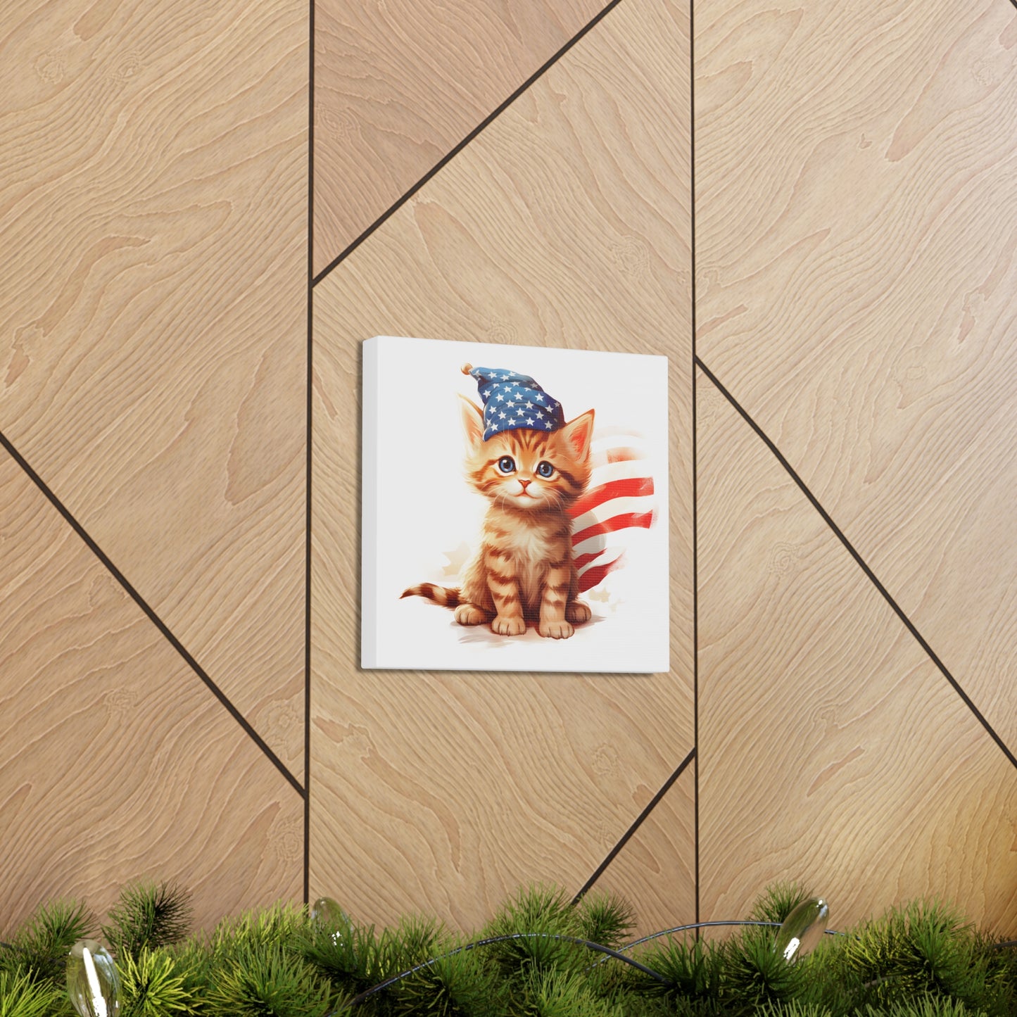 Based Freedom Kitten Cute Canvas Wall Art