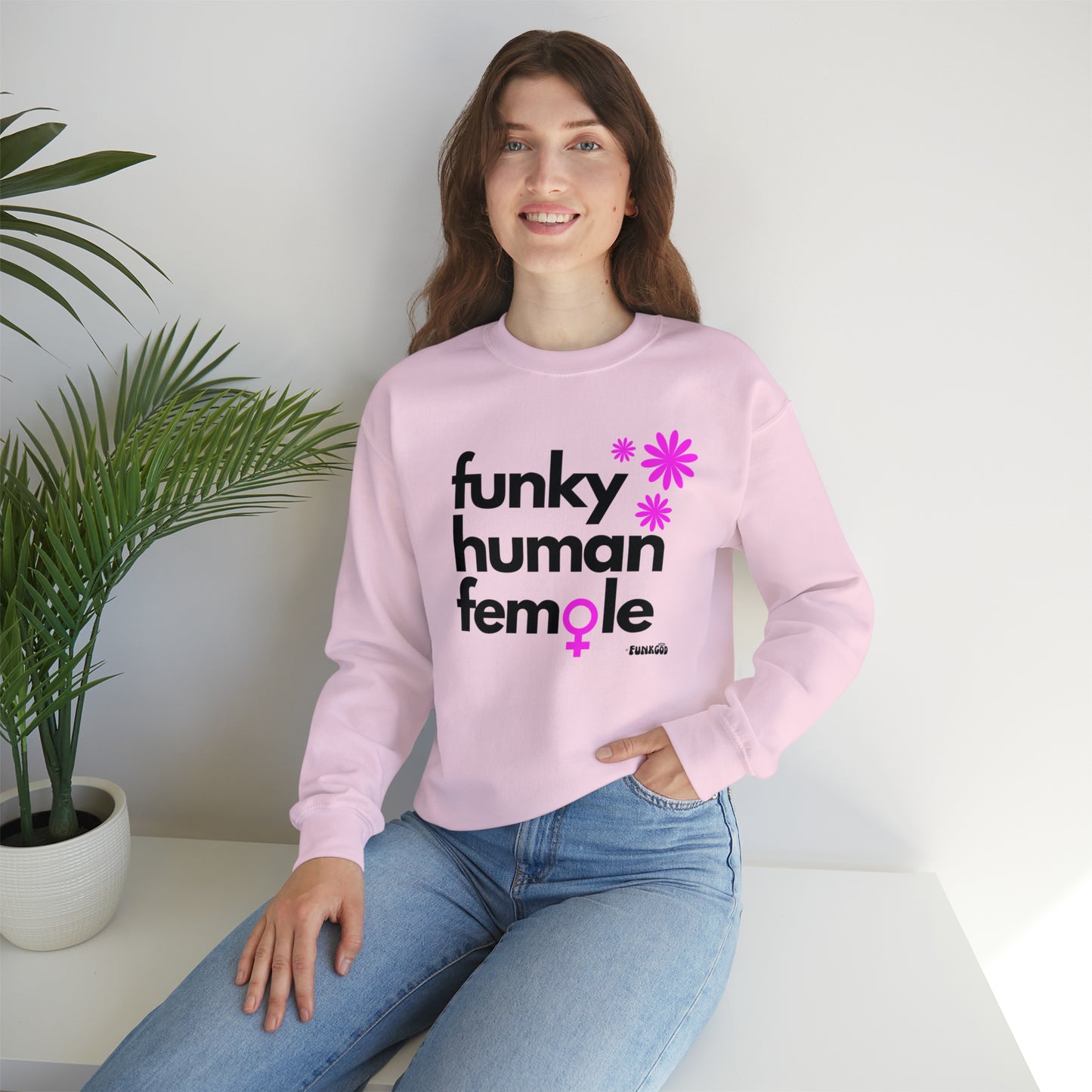 Funky Human Female Slogan Women's Casual Sweatshirt