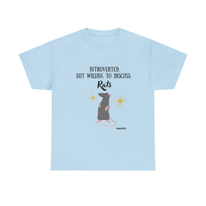 Rat Lover Unisex T-Shirt "Introverted But Willing to Discuss Rats"