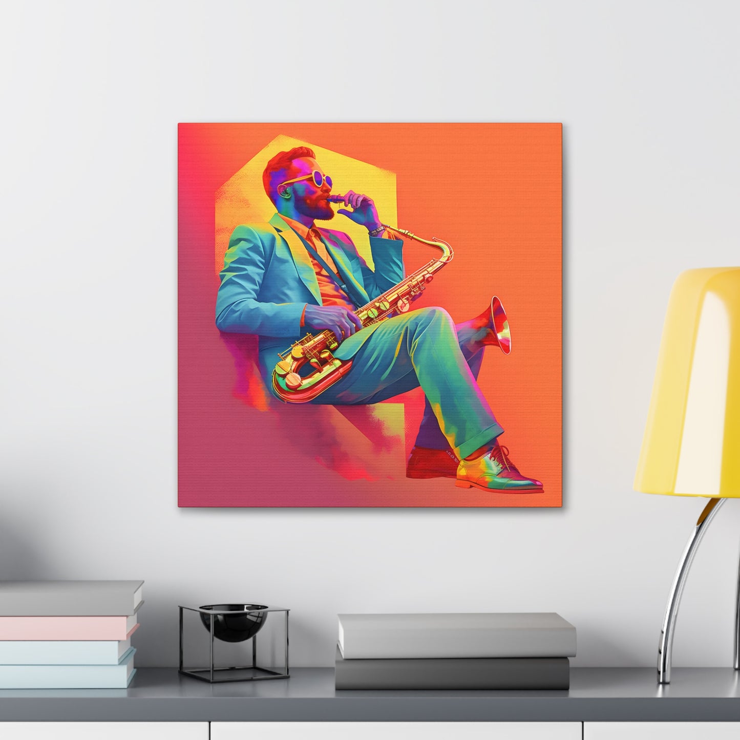 Tooting His Own Horn Fine Art Print Canvas Wall Art