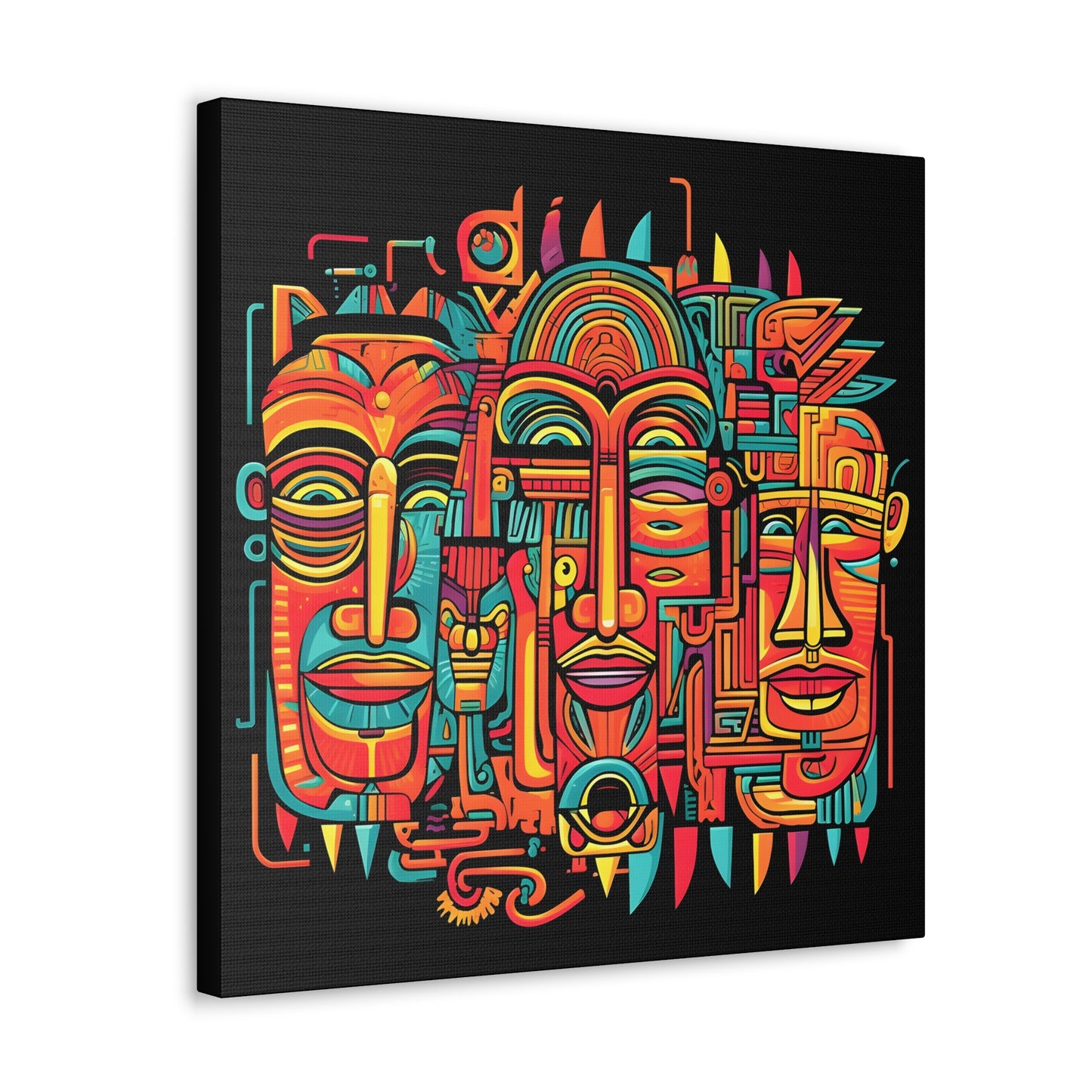 Laughing Aztecs Fine Art Print Canvas Wall Art