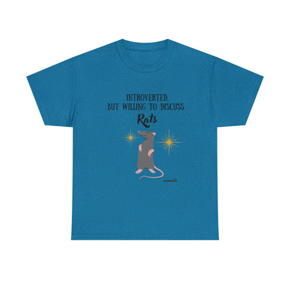 Rat Lover Unisex T-Shirt "Introverted But Willing to Discuss Rats"