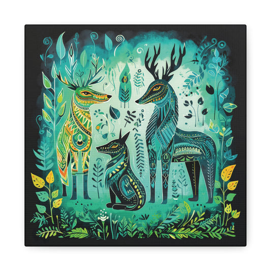 Forest Spirits 3 Deer Unique Fine Art Print Canvas Wall Art