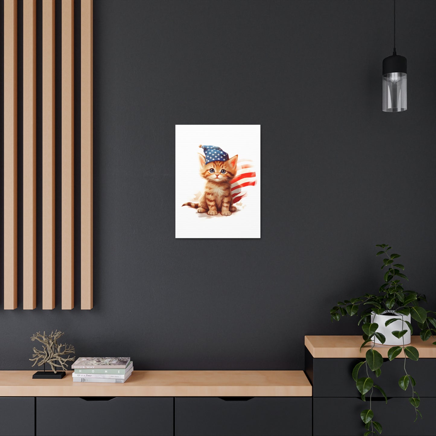 Based Freedom Kitten Cute Canvas Wall Art