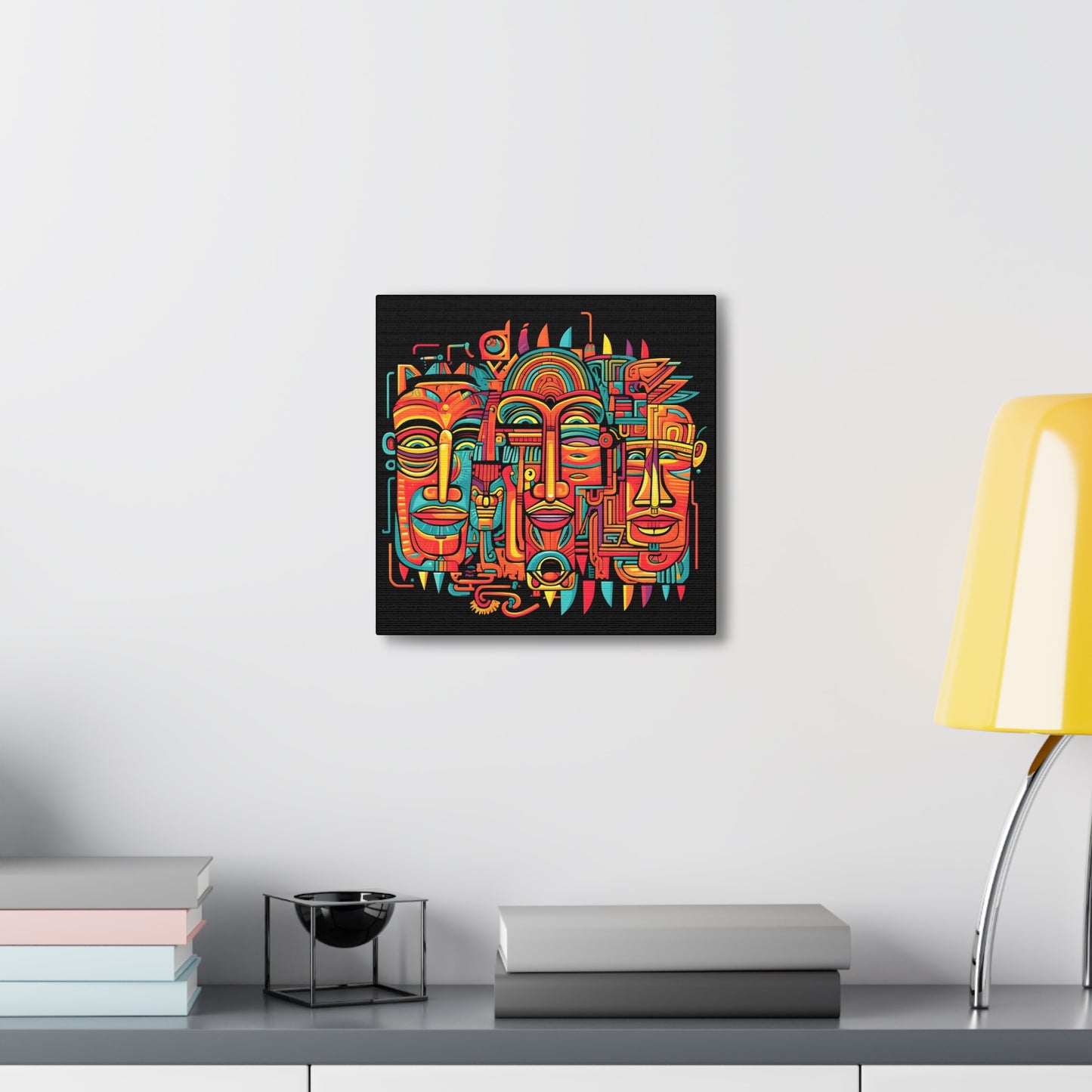 Laughing Aztecs Fine Art Print Canvas Wall Art